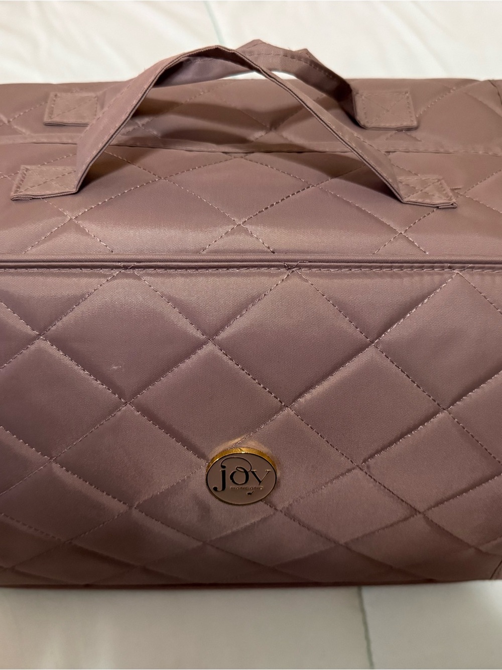 Quilted Grey Toiletries Bag